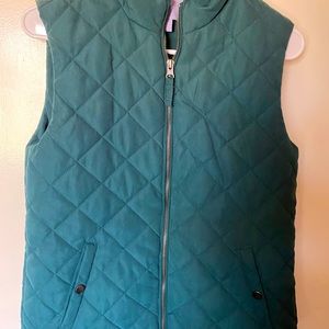 Green puff vest